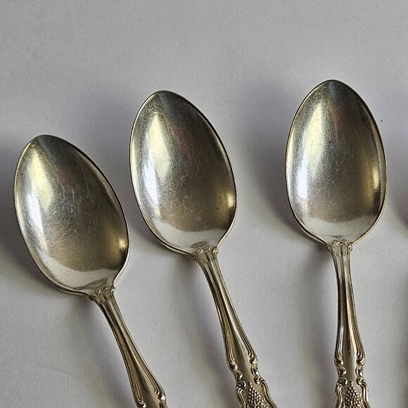 Antique Moselle Tablespoon Intl. Silver 1906 Silverplate Set of 5 Teaspoons - Picture 8 of 12